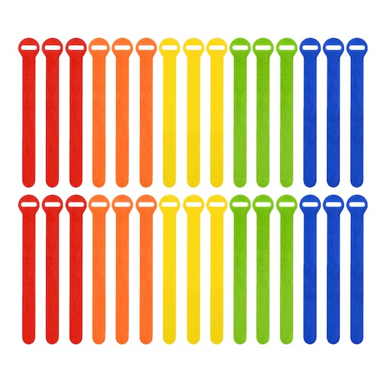 Wrap-It Storage® 6" Multicolor Self-Gripping Cable Ties, 30ct.
